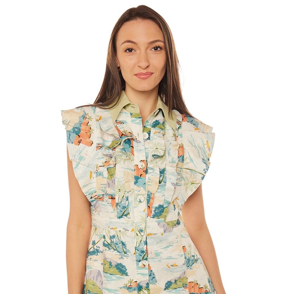 Ephemera Florence Mini Dress - Aloha Linen